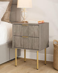 Masupu Night Stand Mid-Century Modern Bedside Table - Compact Style
