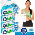 XL Body Wipes 4 Pack - Extra Large No-Rinse Shower Wipes for Adults