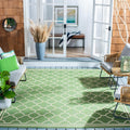 SAFAVIEH Courtyard Collection 8ft x 10ft Green/Beige Area Rug