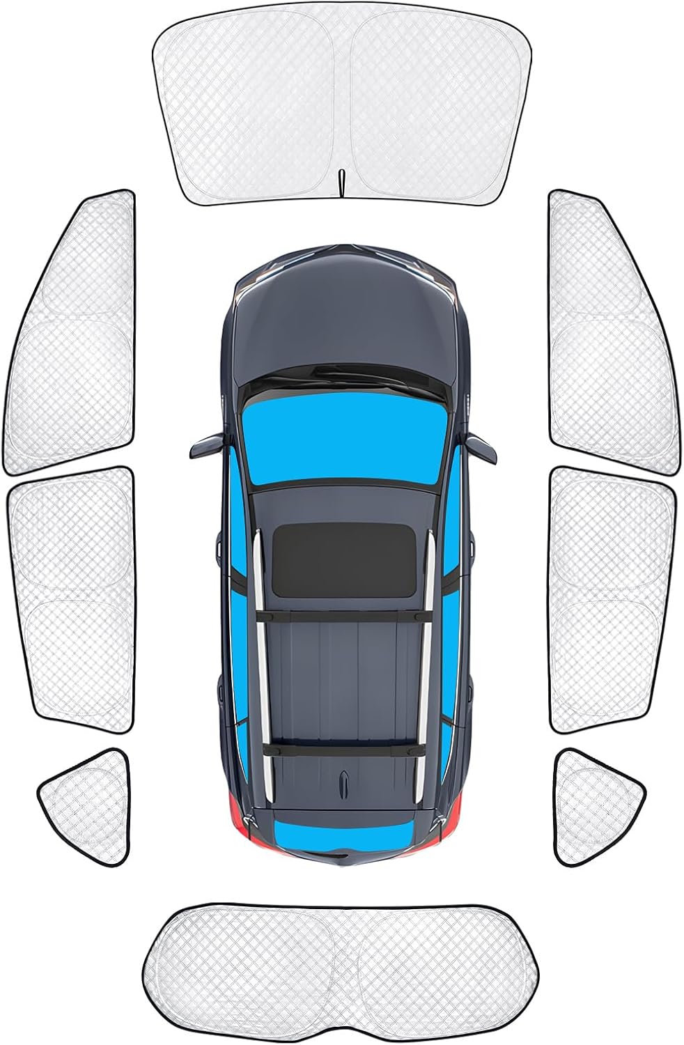 KMF 8pcs Full Window Sun Shades for Toyota RAV4 2013-2018