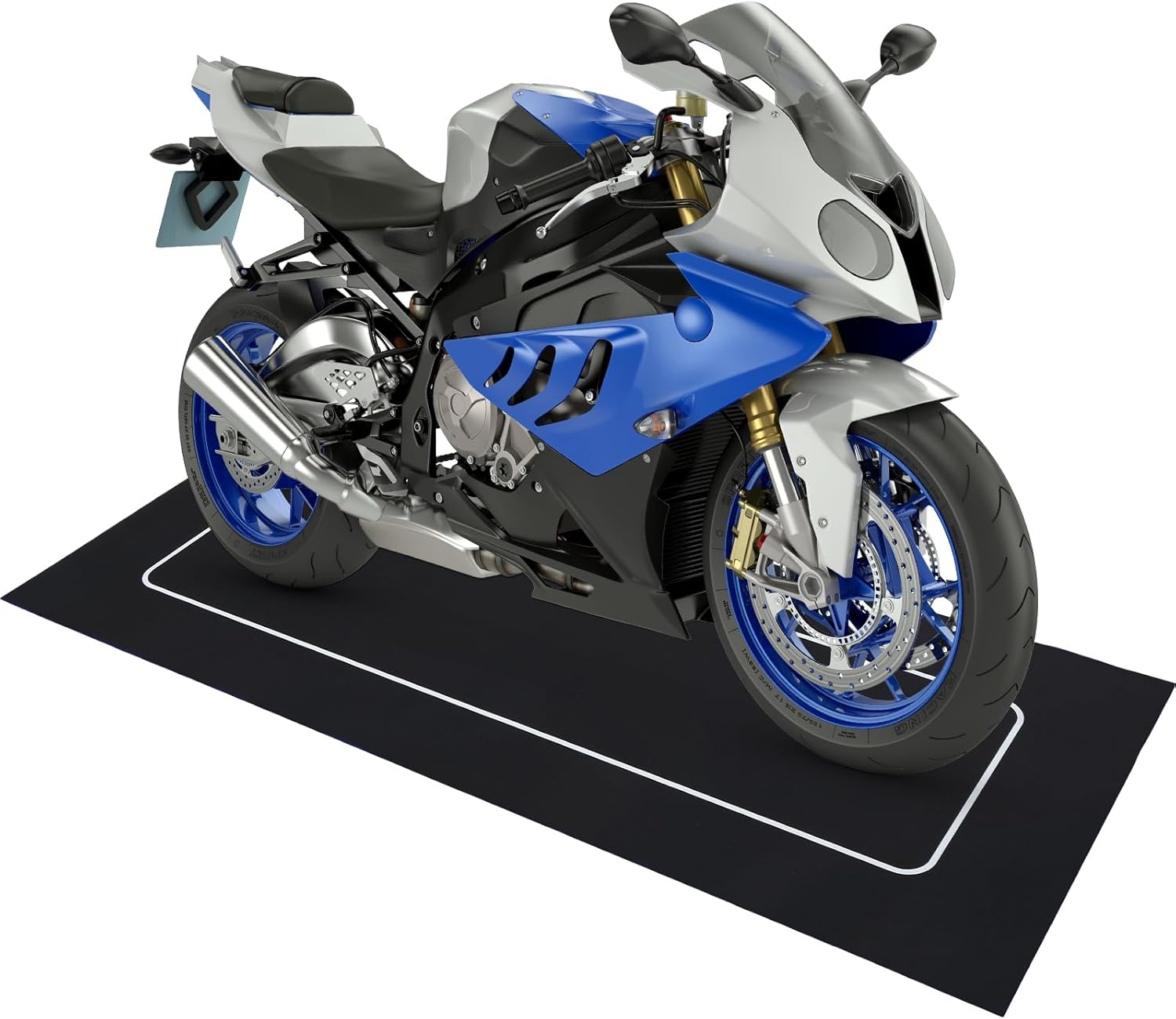 Motorcycle Mat 78 x 31 Inch Washable Non Slip Garage Rug