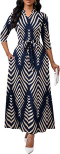 Maxi Dresses for Women Semi Formal Long Dress 3/4 Sleeve - Comfortable