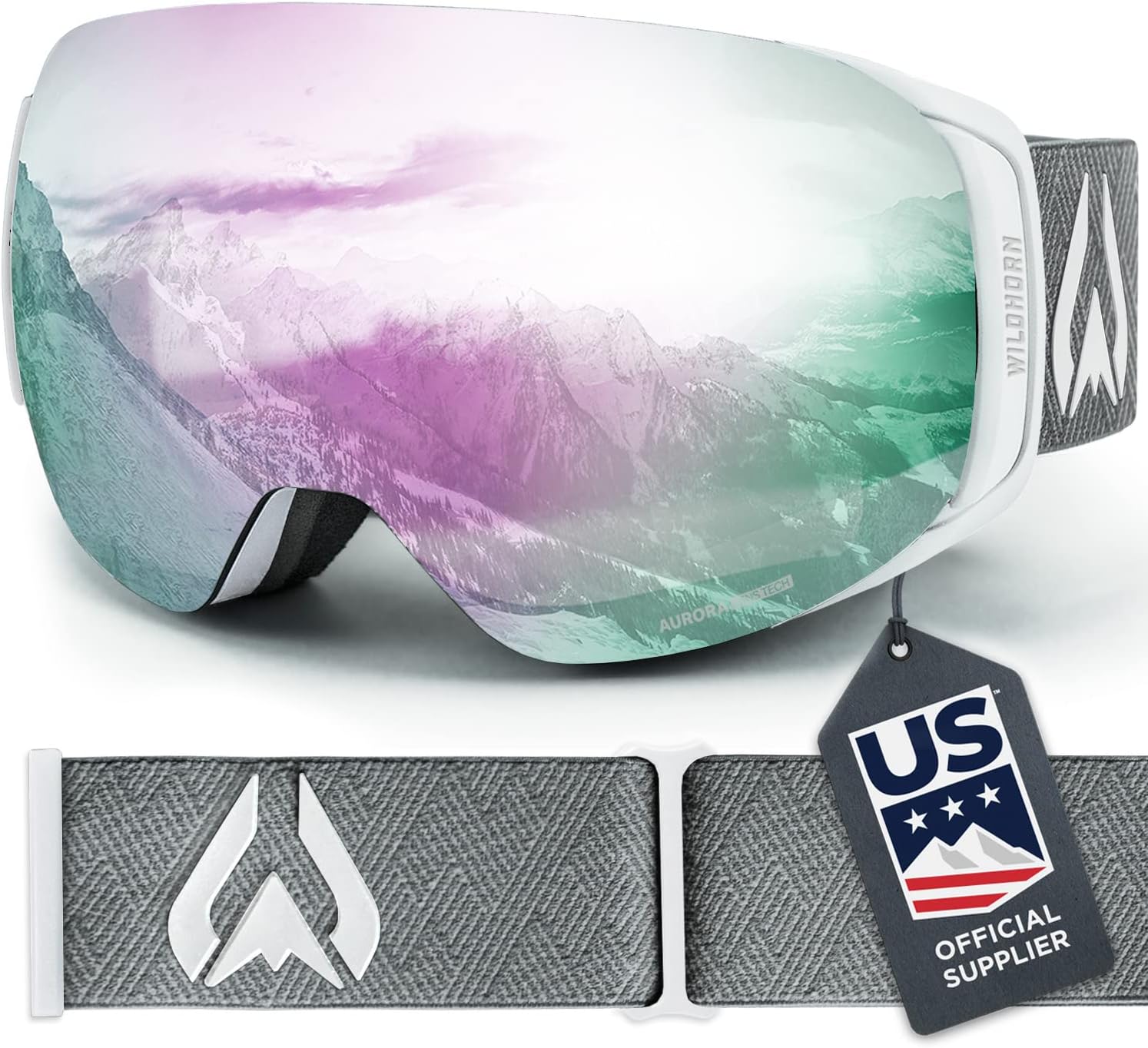Wildhorn Ski Goggles: Anti-Fog/Scratch, UV Protection