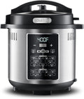 Gourmia One-Lid Pressure Cooker + Air Fryer 6-Quart - Versatile