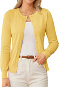 Women's Classic Long Sleeve Knit Cardigan S-3XL - Slim Fit Layering