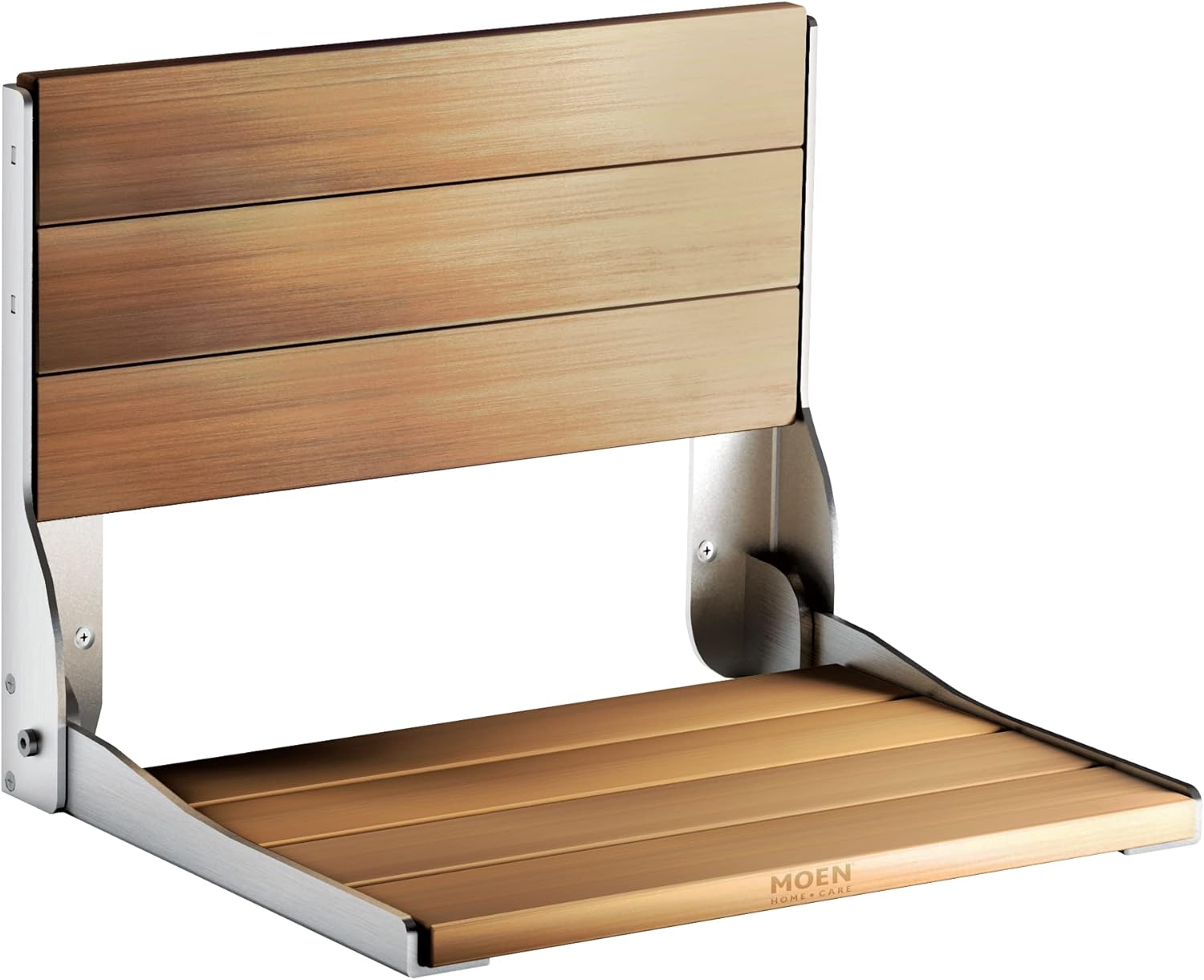 Moen Teak Wood Folding Shower Seat - Home Care Luxury