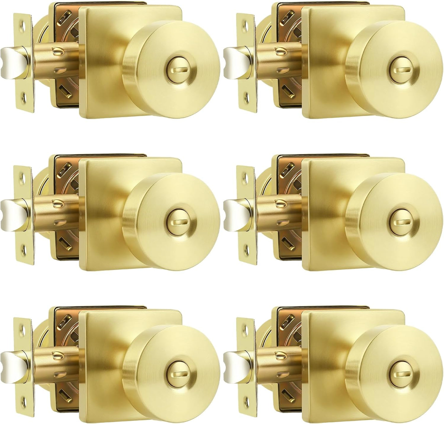 Probrico Privacy Door Knobs Interior 6 Pack for Stylish Homes