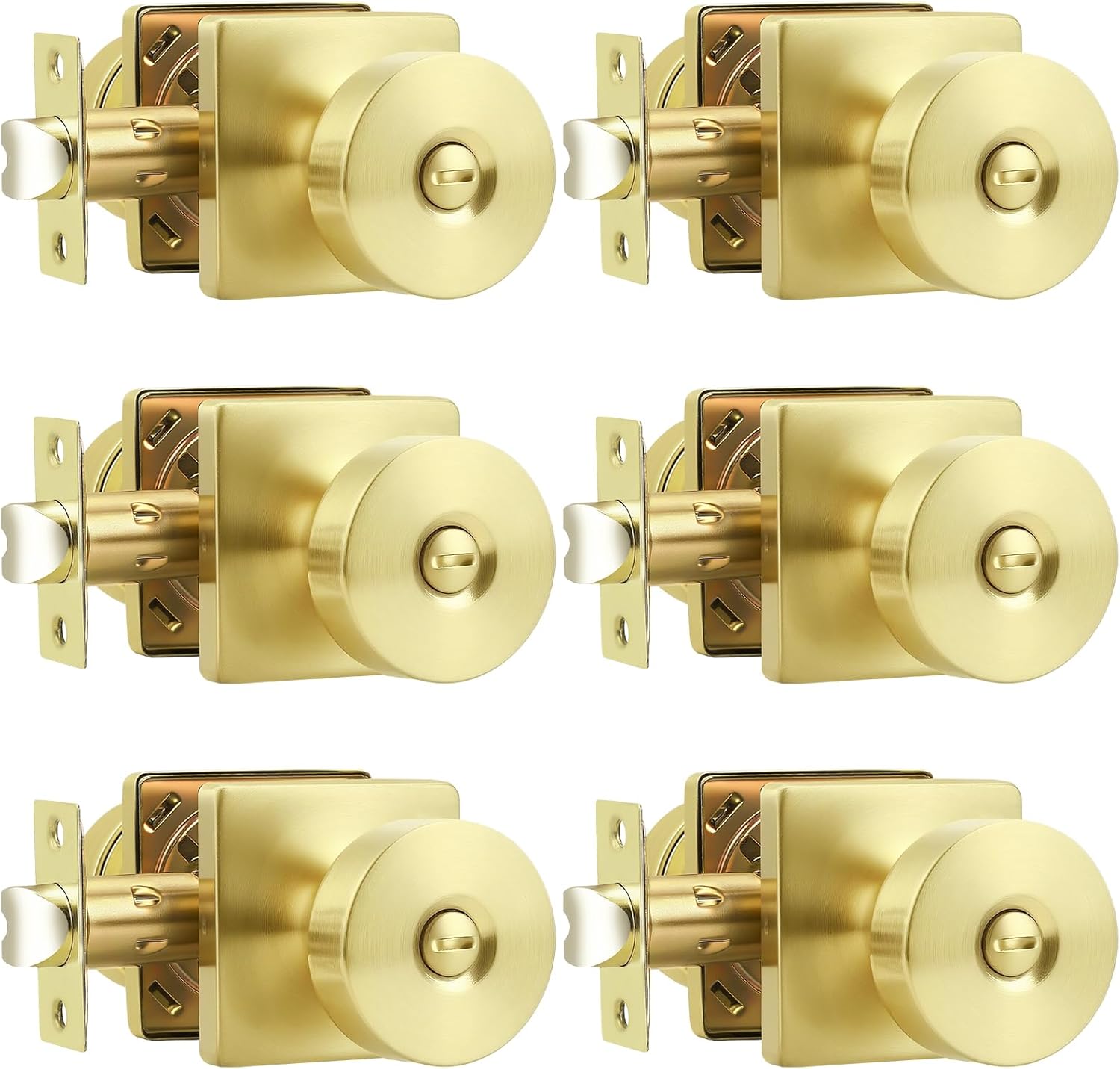Probrico Privacy Door Knobs Interior 6 Pack for Stylish Homes