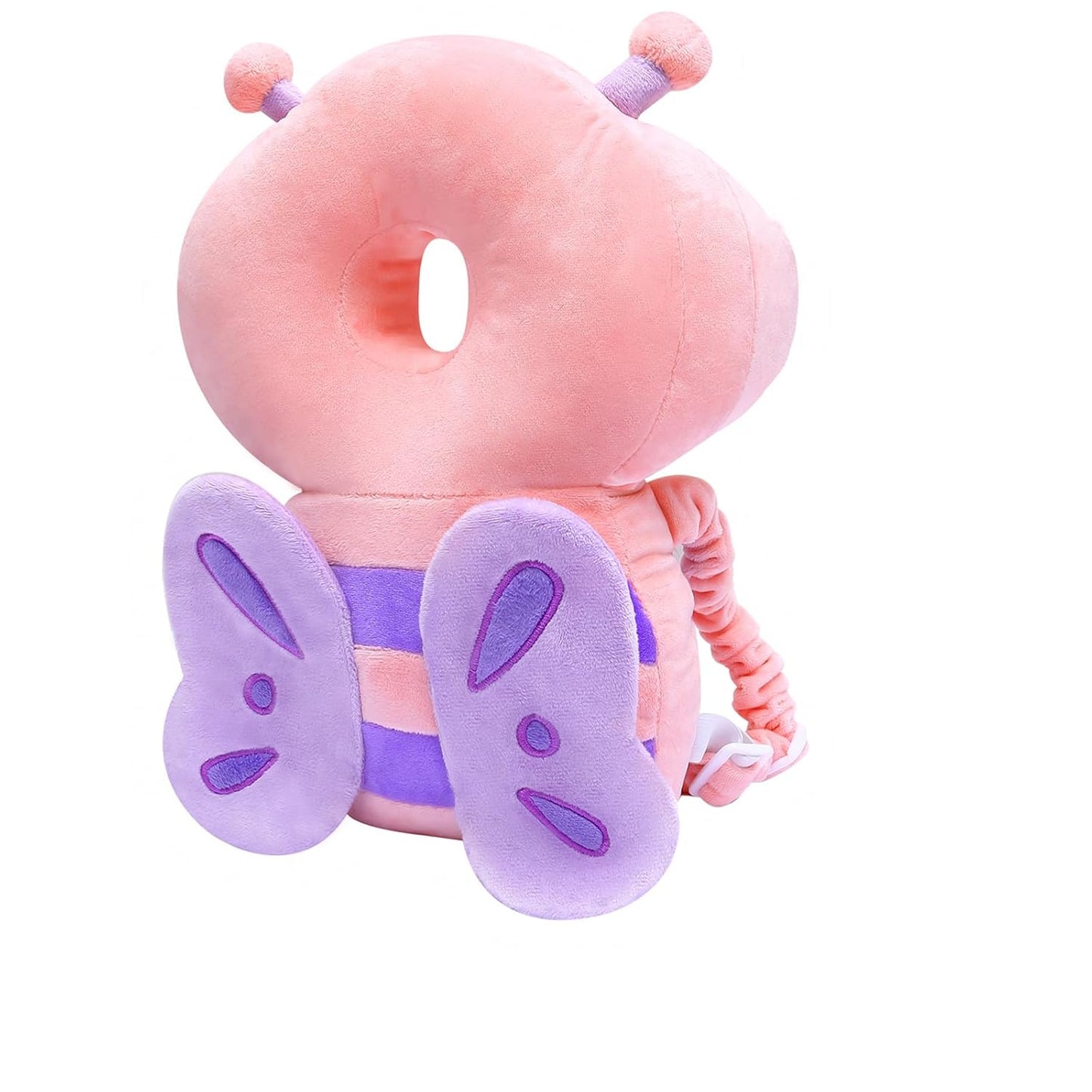 Pink Butterfly Toddler Head Protector Backpack - Safe, Stylish Gear! 
