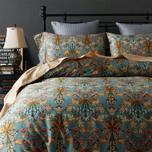 Farmhouse Boho Comforter Set Queen Size - Lightweight Bedding