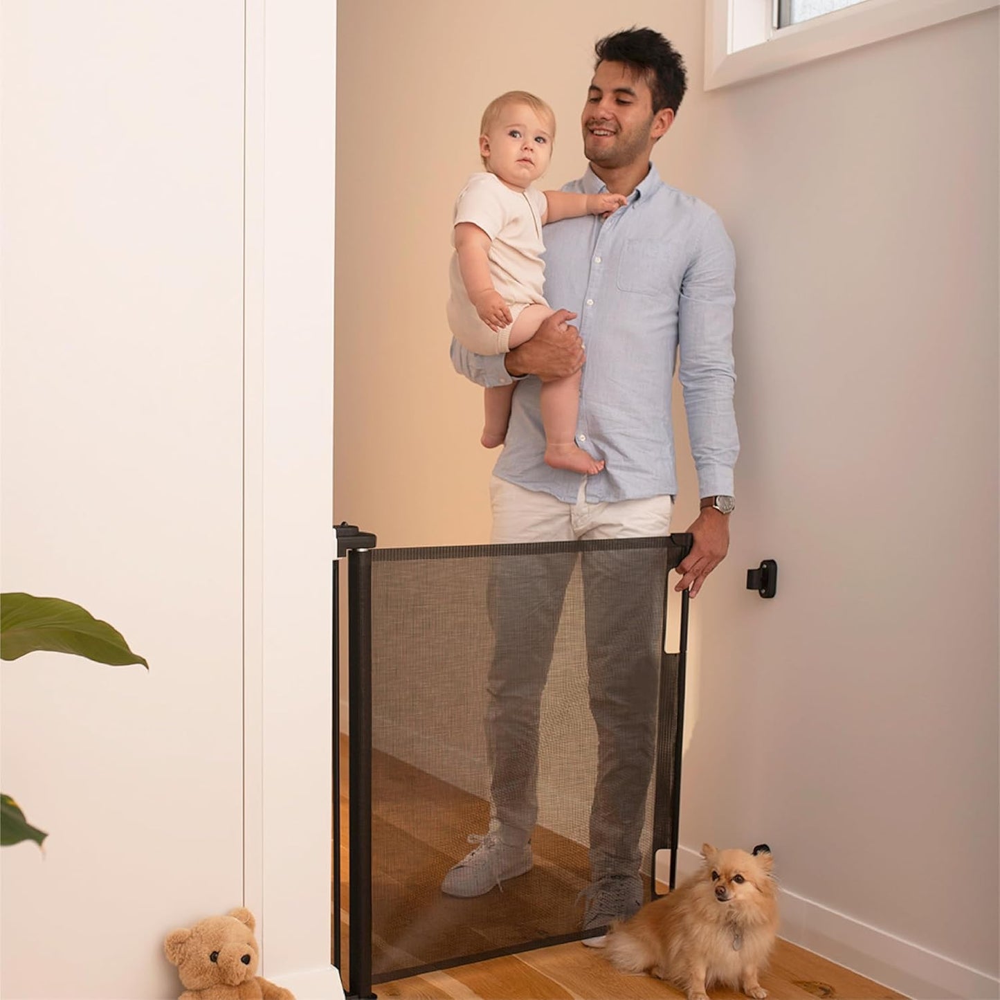 Retractable Baby Gate for Stairs and Doorways - Safe and Easy