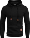 COOFANDY Mens Hooded Sweatshirt Waffle Knit Pullover (Style TP96)