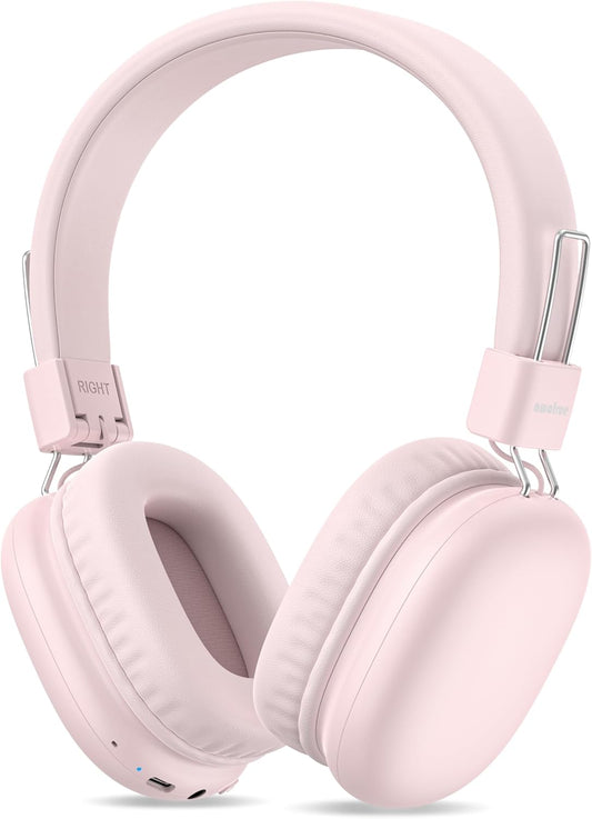 Wireless ANC Kids Headphones - 50H Playtime, Safe Volume, Pink