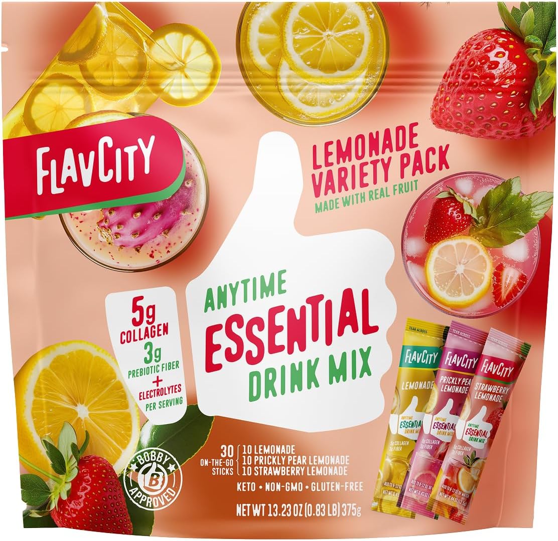 FlavCity Anytime Essential Lemonade Variety Pack for Hydration