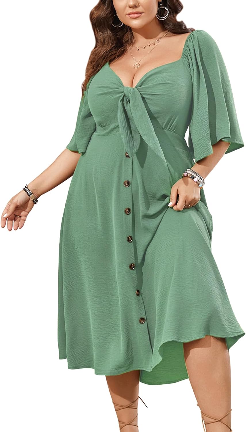 SCOMCHIC Plus Size Summer Dress for Casual and Chic Looks
