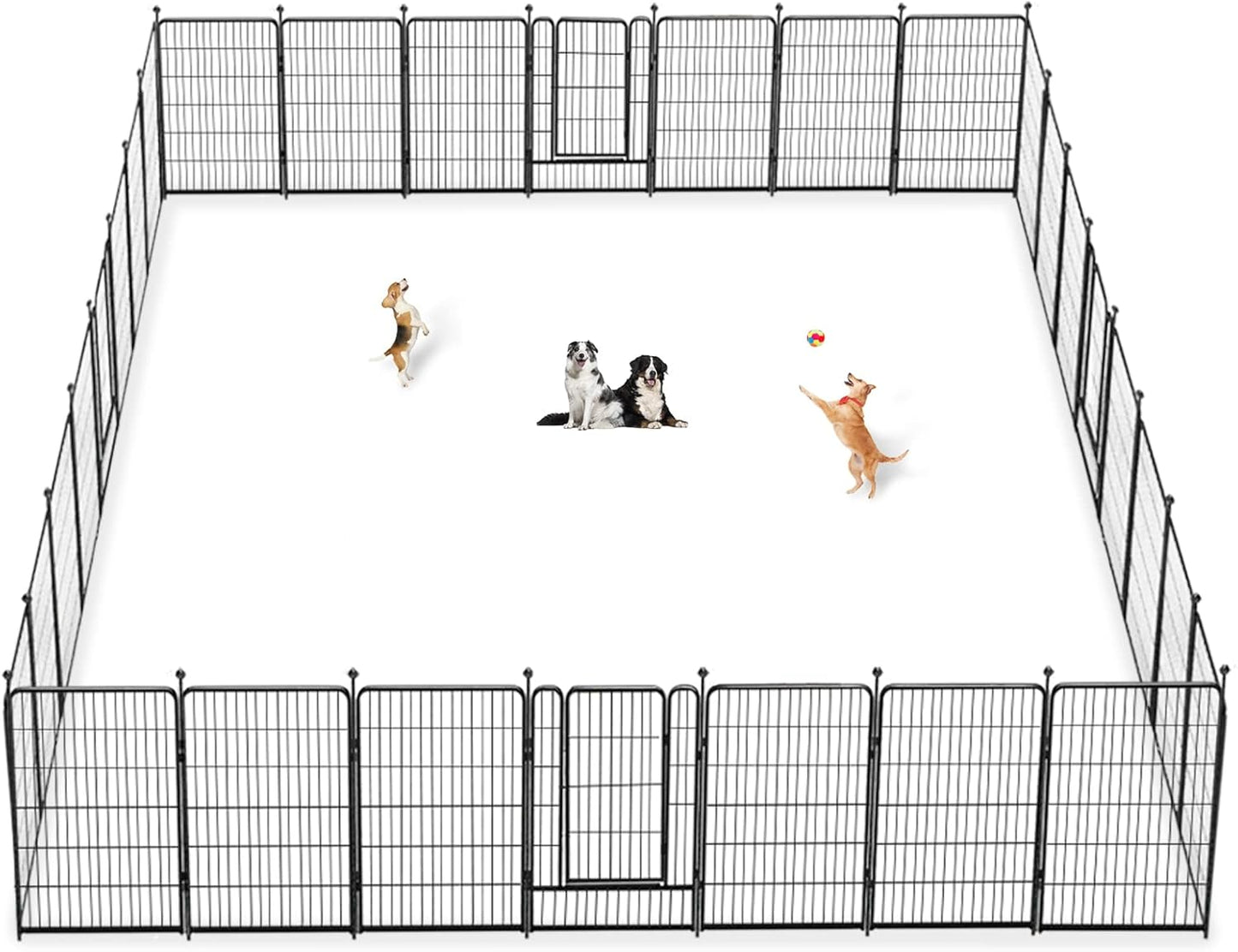 Dog Playpen 40 inch 30 Panels Heavy Duty Metal Dog Fence