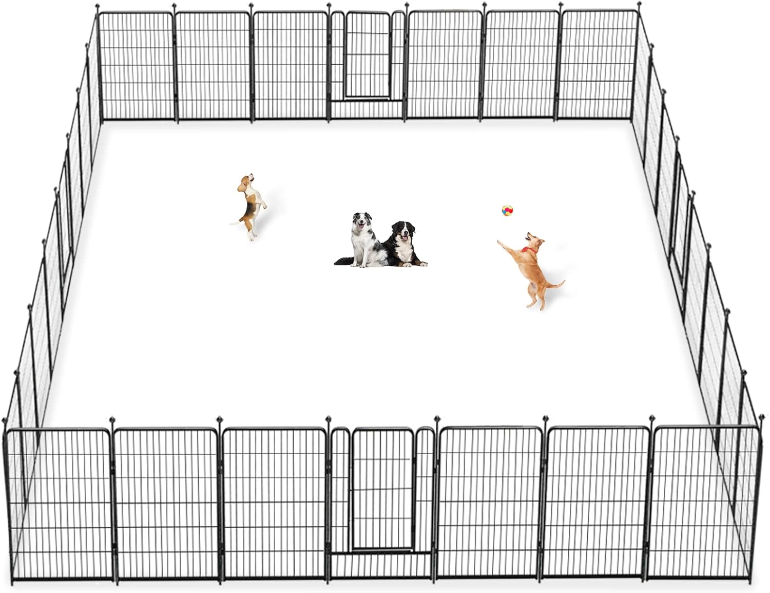 Dog Playpen 40 inch 30 Panels Heavy Duty Metal Dog Fence