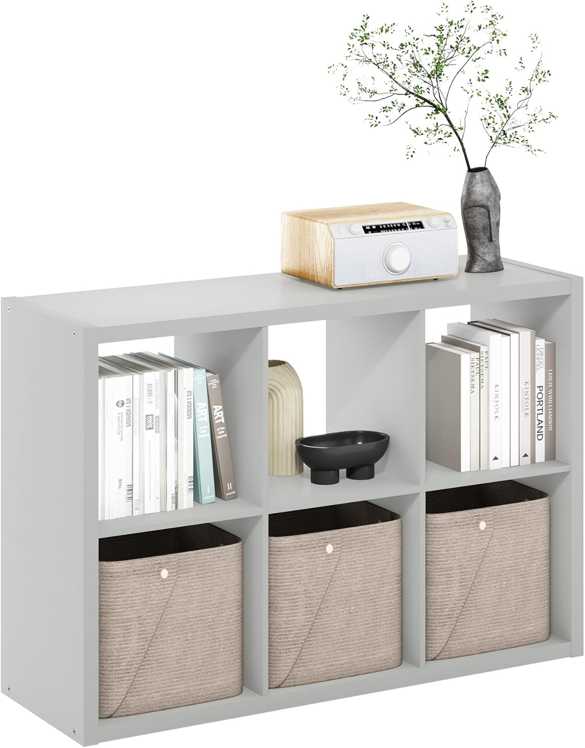 Furinno CUBICLE Book Shelf: Versatile 6-Cube Storage Solution