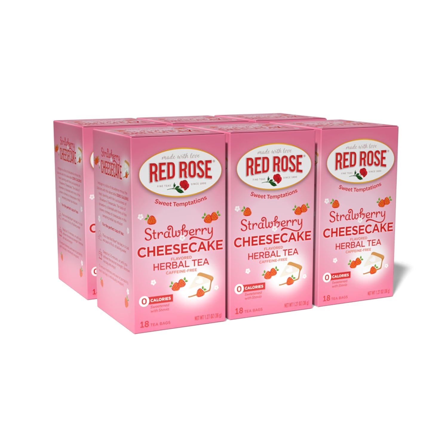 Red Rose Sweet Temptations Strawberry Cheesecake Tea Delight