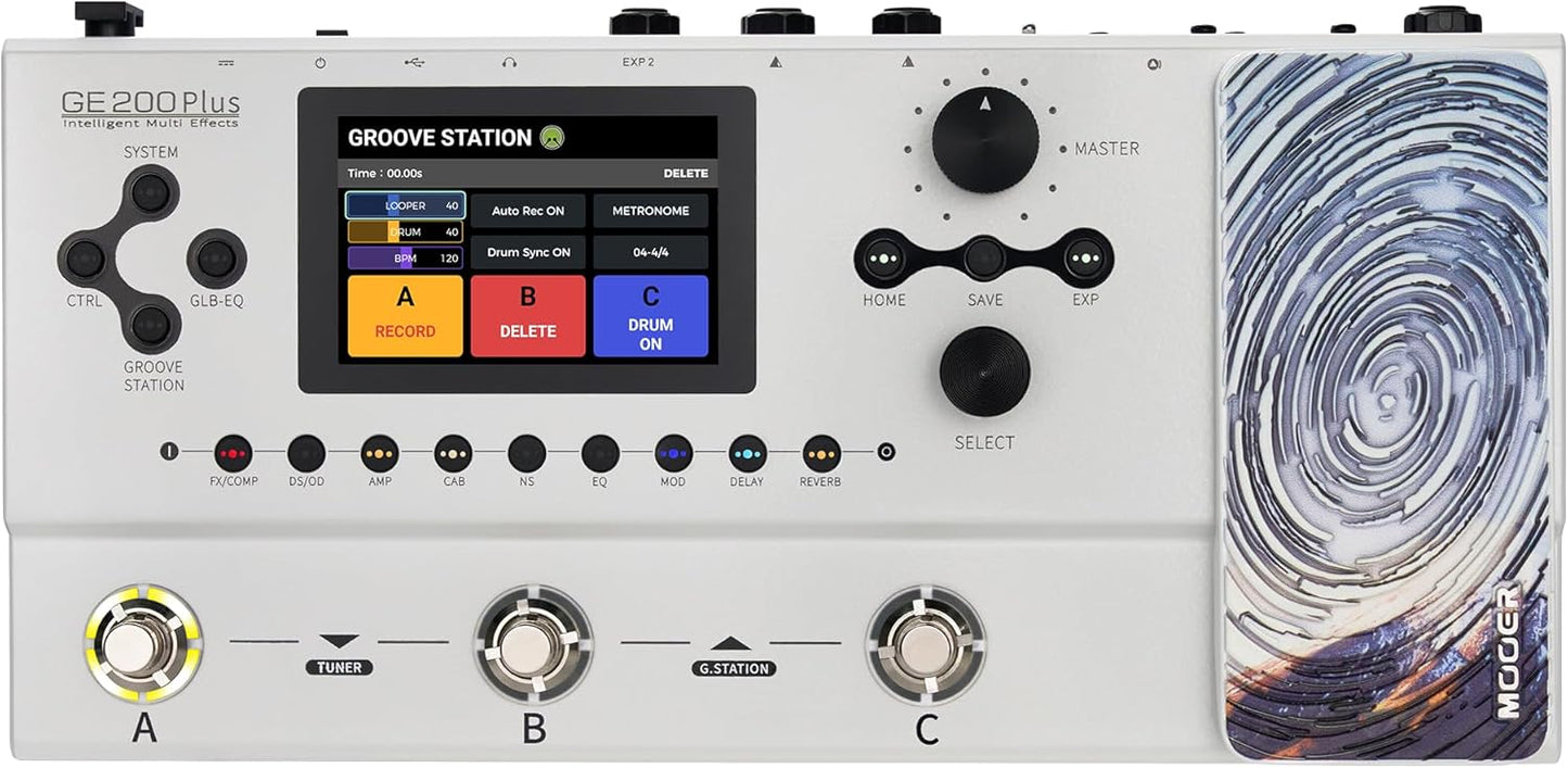 MOOER GE200 Plus Multi Effects Guitar Processor with MIDI Control