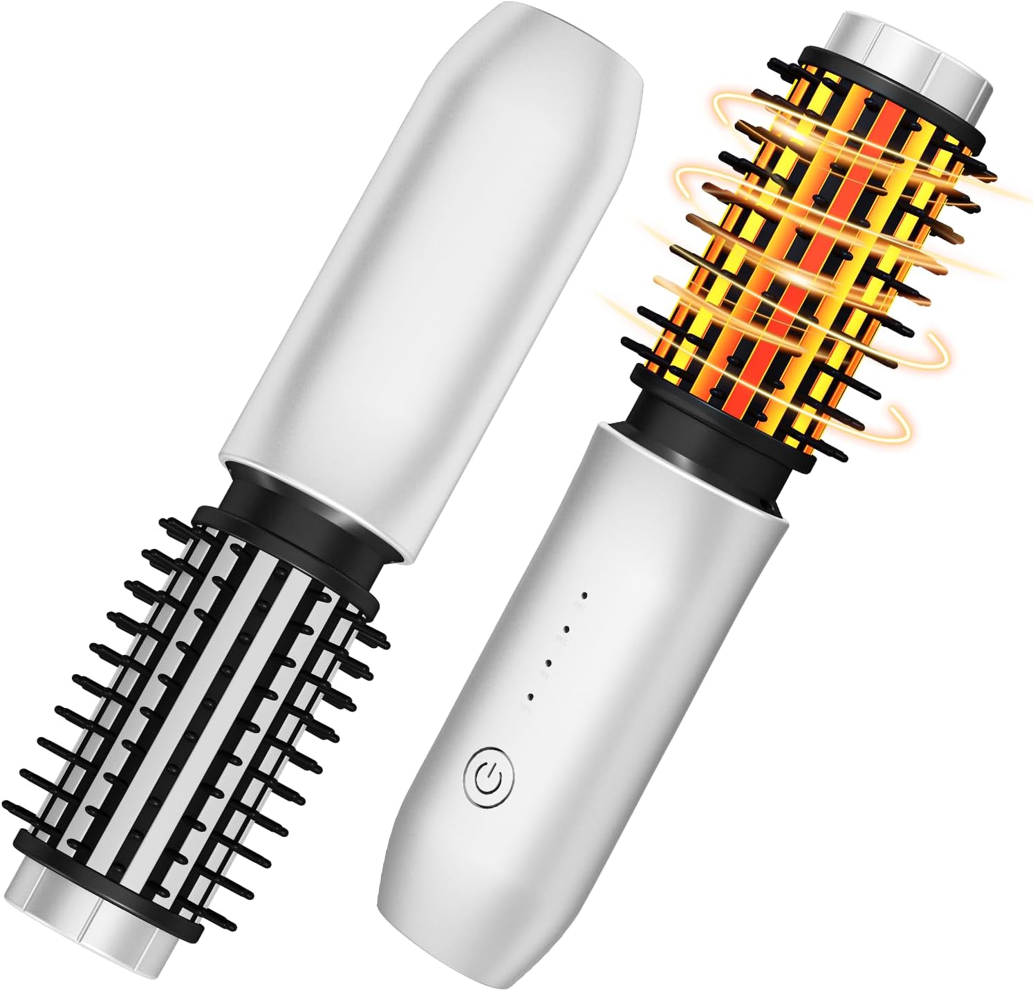 Cordless Curling Iron Brush for Quick Curls and Straightening
