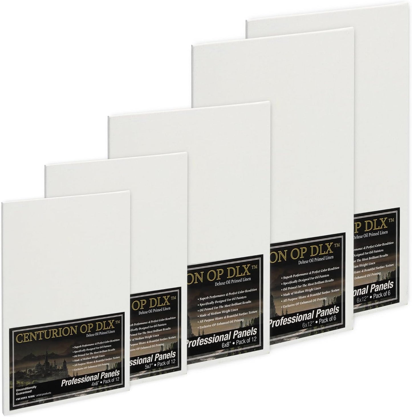 Centurion Deluxe Oil Primed Linen Canvas Panels for Artists