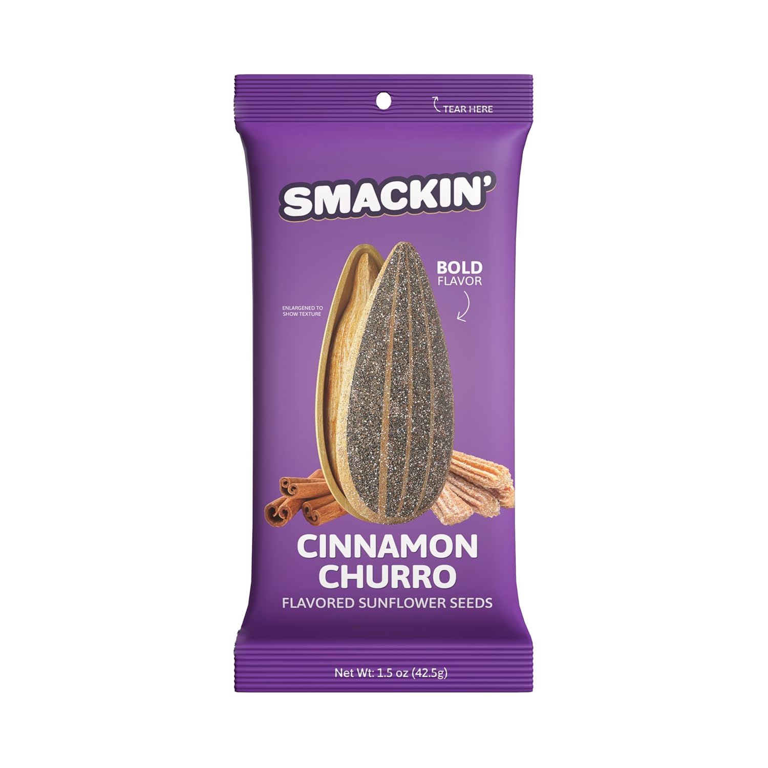 SMACKIN' Sunflower Seeds - Roasted Jumbo Cinnamon Churro Flavor