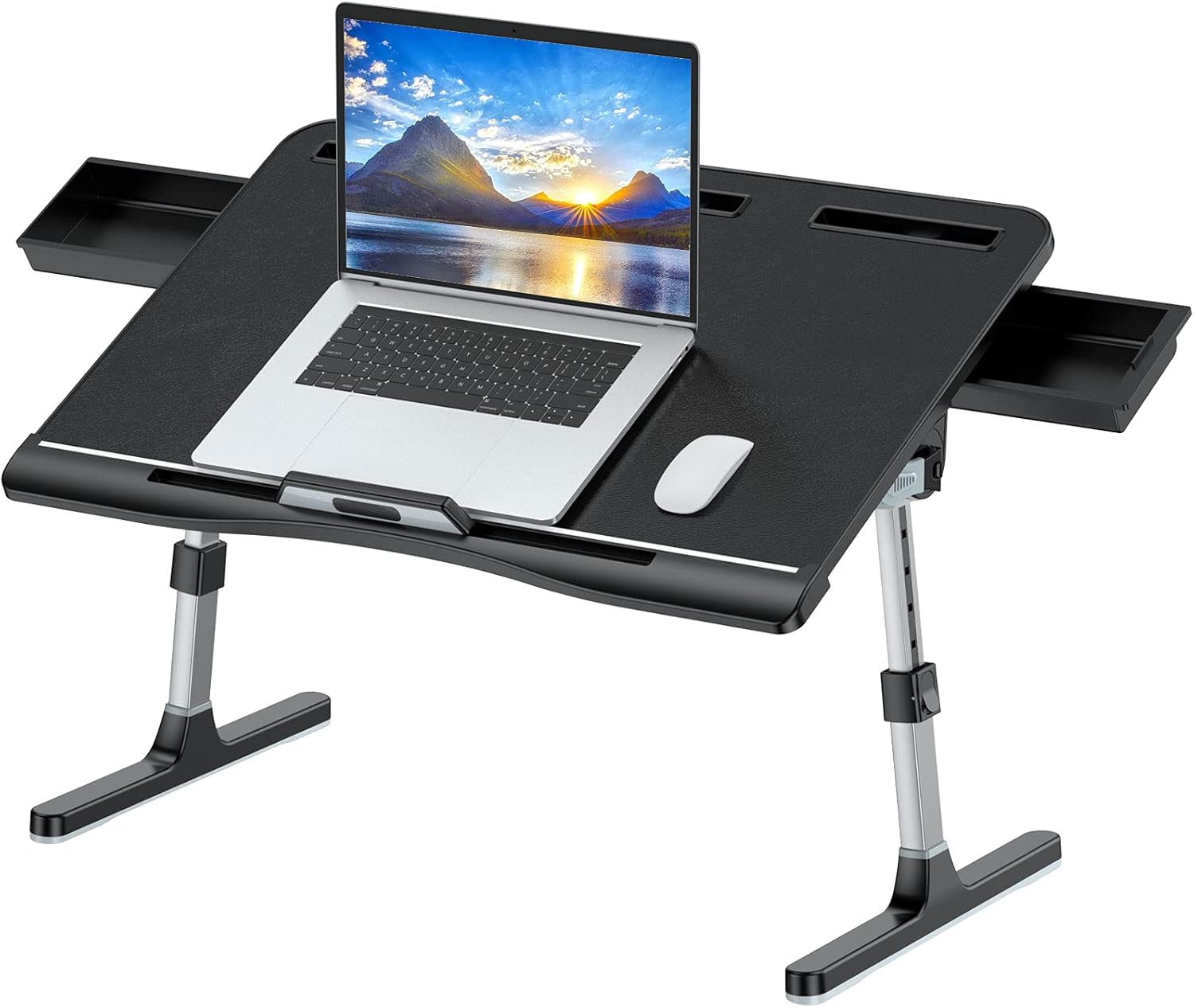 Luxury Laptop Bed Tray Table with Adjustable Height and Angles