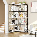 YITAHOME Corner Bookshelf 5-Tier L-Shaped Bookcase - Space-Saving