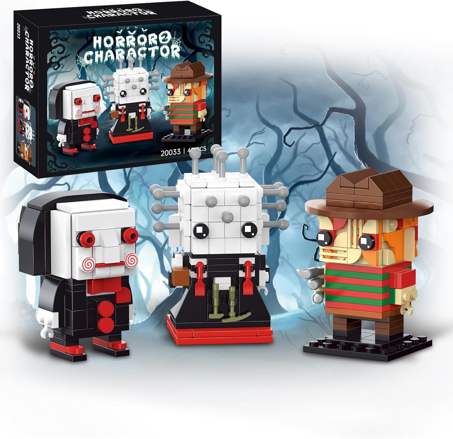 Halloween Action Figure Building Set for Adults and Kids Fun