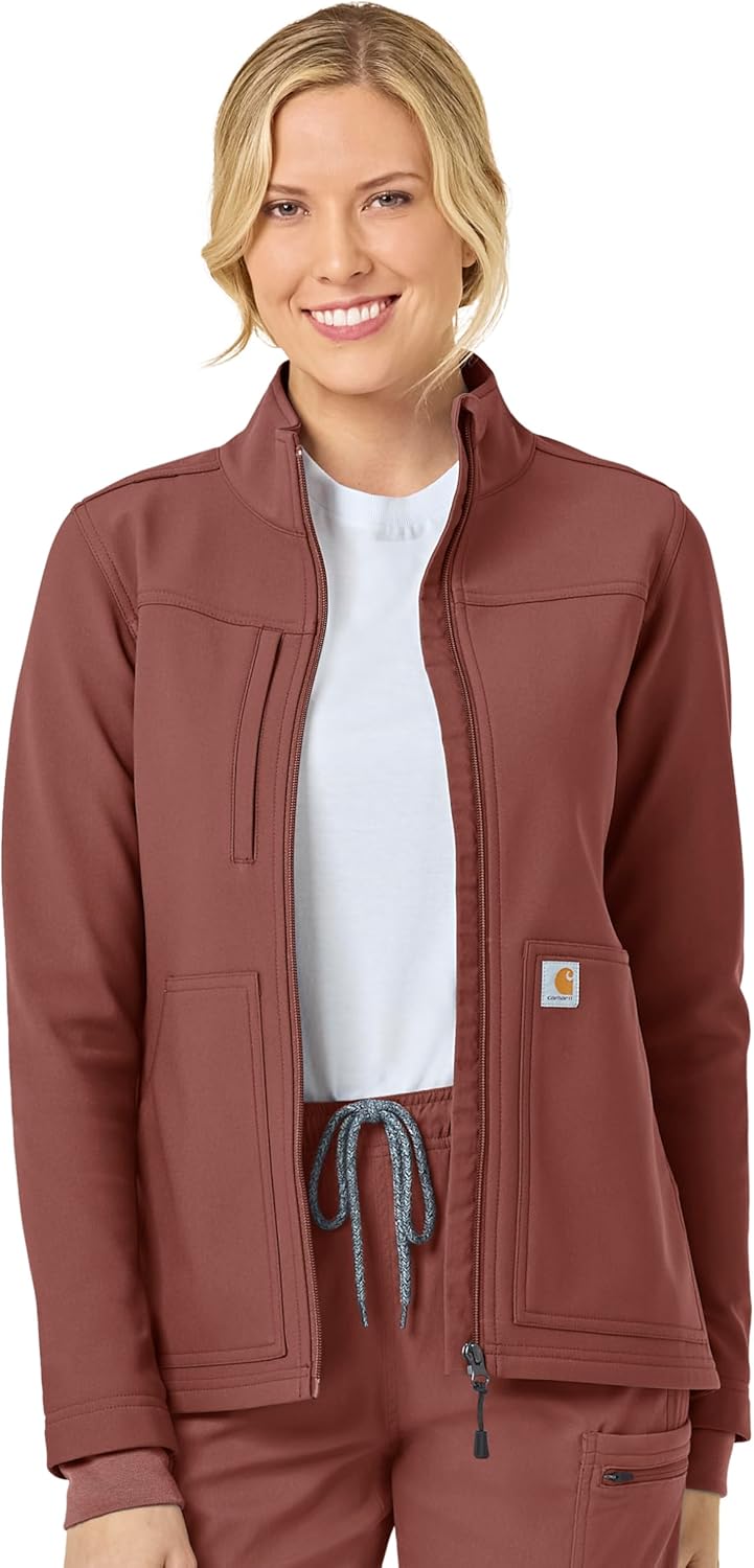 Carhartt Scrubs Women's Rugged Flex Modern Fit Bonded Fleece Jacket