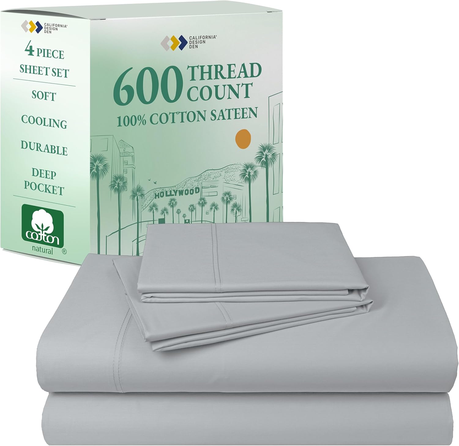 California Design Den Deep Pocket King Sheets Set for Luxury Sleep