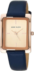 Anne Klein Women's Leather Strap Watch - Classic Navy Dress Watch