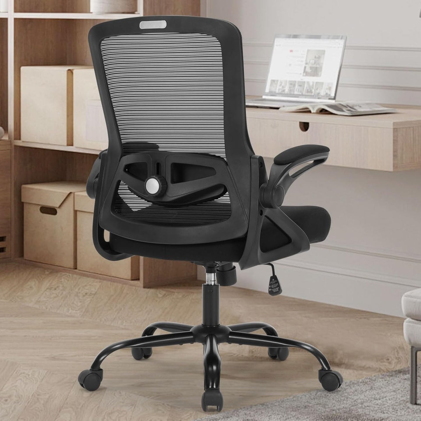 300lb Ergonomic Home Office Chair - Lumbar Support, High Back, Adjustable Height
