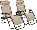 Zero Gravity Lounge Chairs Set of 2 - Comfortable Outdoor Recliners