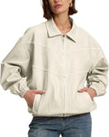 Bakyarder Womens Oversized Y2K Faux Leather Jacket - Vintage Moto this