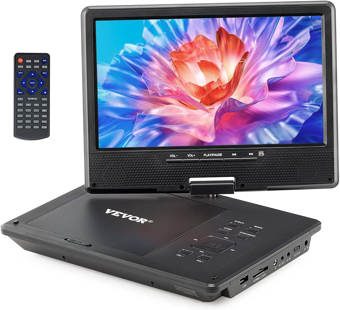 VEVOR Portable DVD Player with 9 inch HD Swivel Display