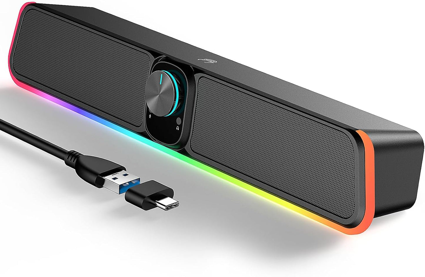Wired RGB Sound Bar: HiFi Stereo Gaming Speaker
