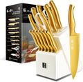 ZHANG XIAO QUAN 15Pcs Knife Set with Block - Sharp, Durable Cutlery