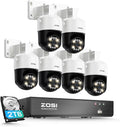 4K PoE Security Camera System with AI Detection - 6 Camera Kit