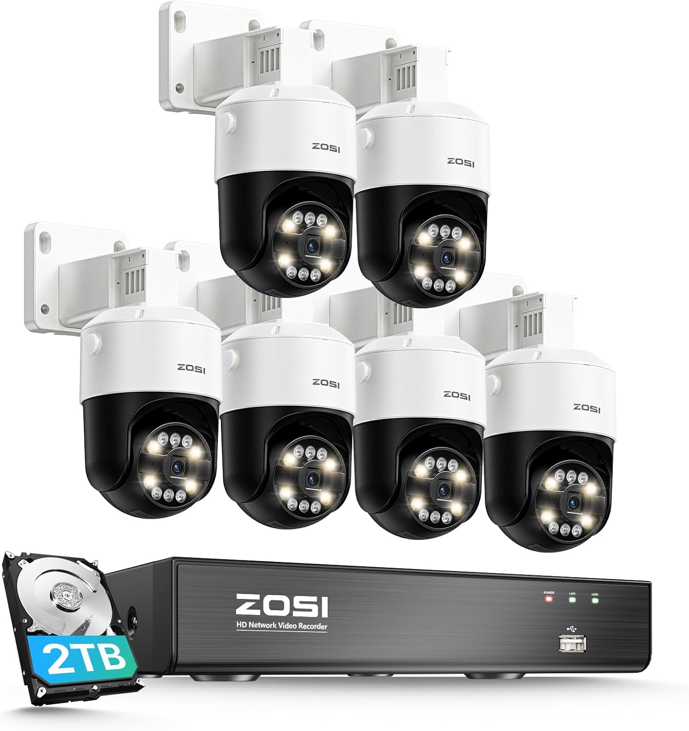 ZOSI 4K PoE Security Camera System with AI Detection Features
