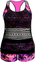 Plus Size Tankini Swimsuit - Tummy Control Two Piece Tankini