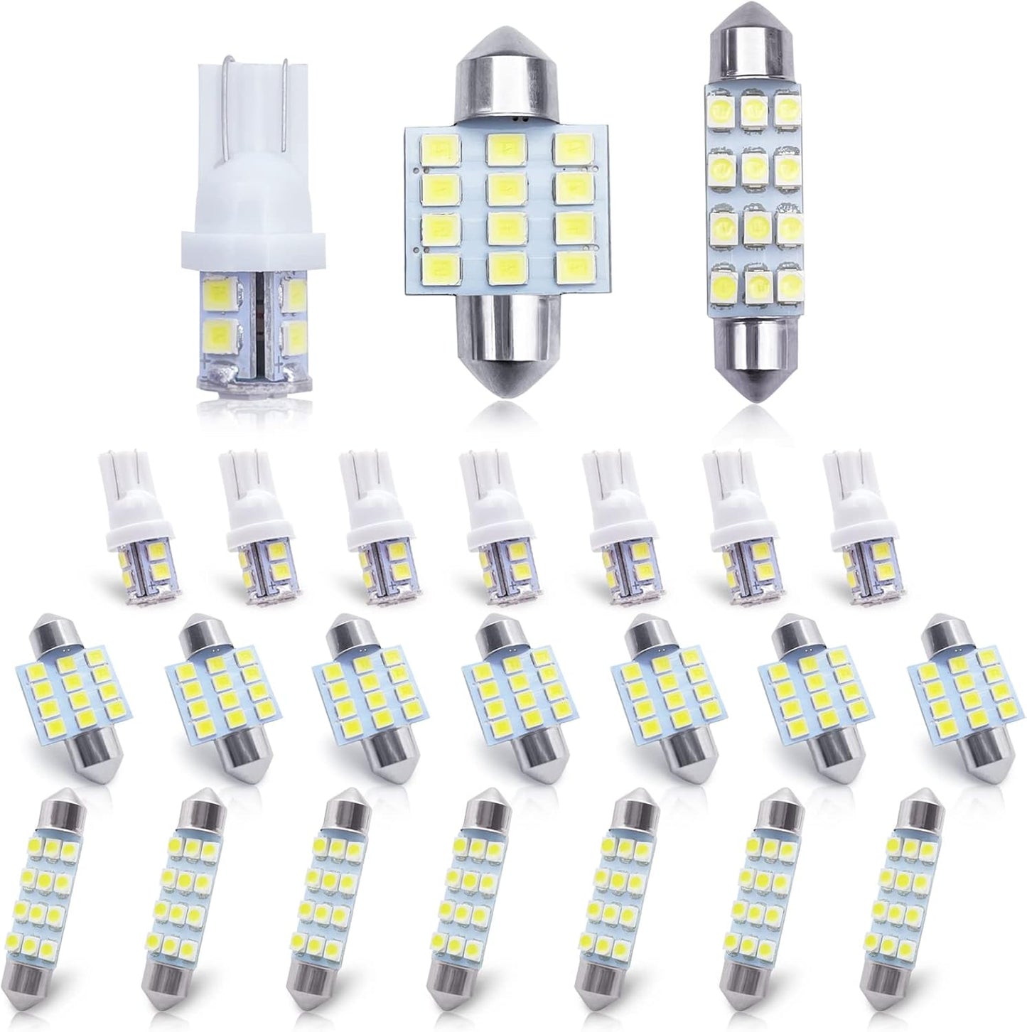 24-Piece Car LED Set for Bright Interior Illumination
