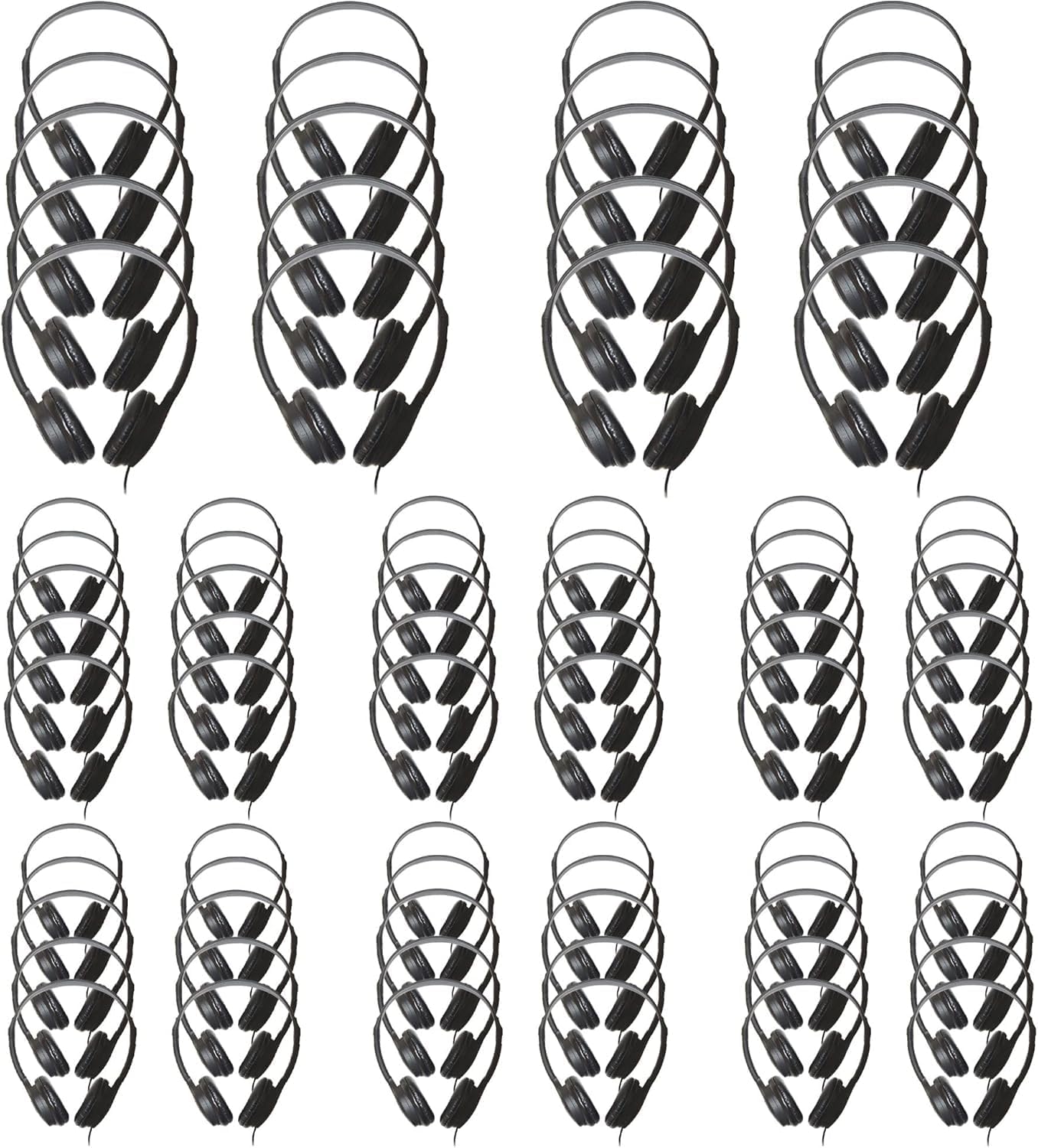 500 Pack Classroom Over The Head Stereo Headphones for Schools