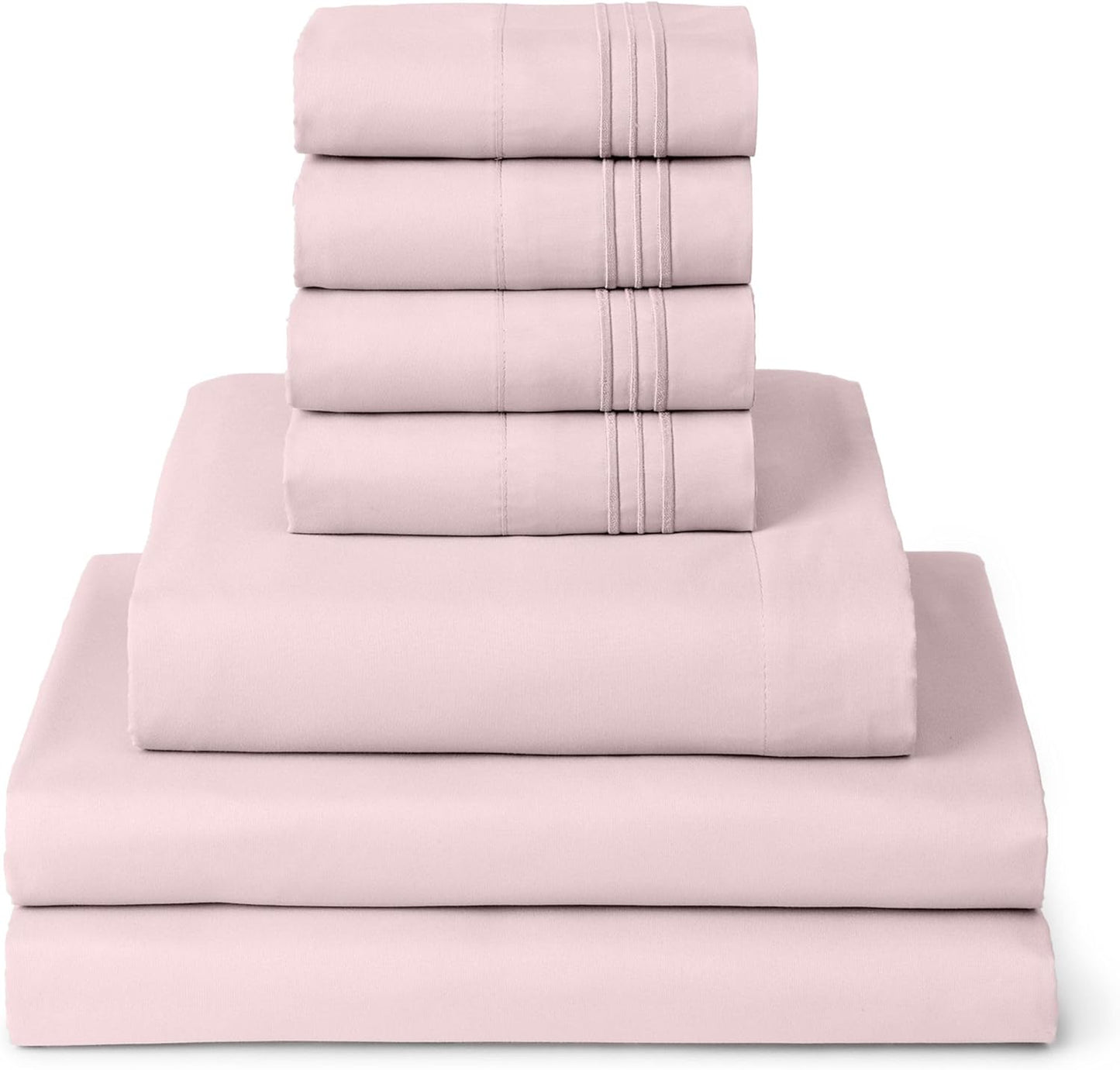 Mellanni Split King Sheet Set - 7-Piece Ultra Soft Bedding