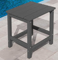 KINGYES Adirondack Outdoor Side Table, Gray - Weatherproof Deck Table