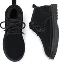 Litfun Fur Lined Ankle Boots for Women Genuine Suede Mini Booties Snow