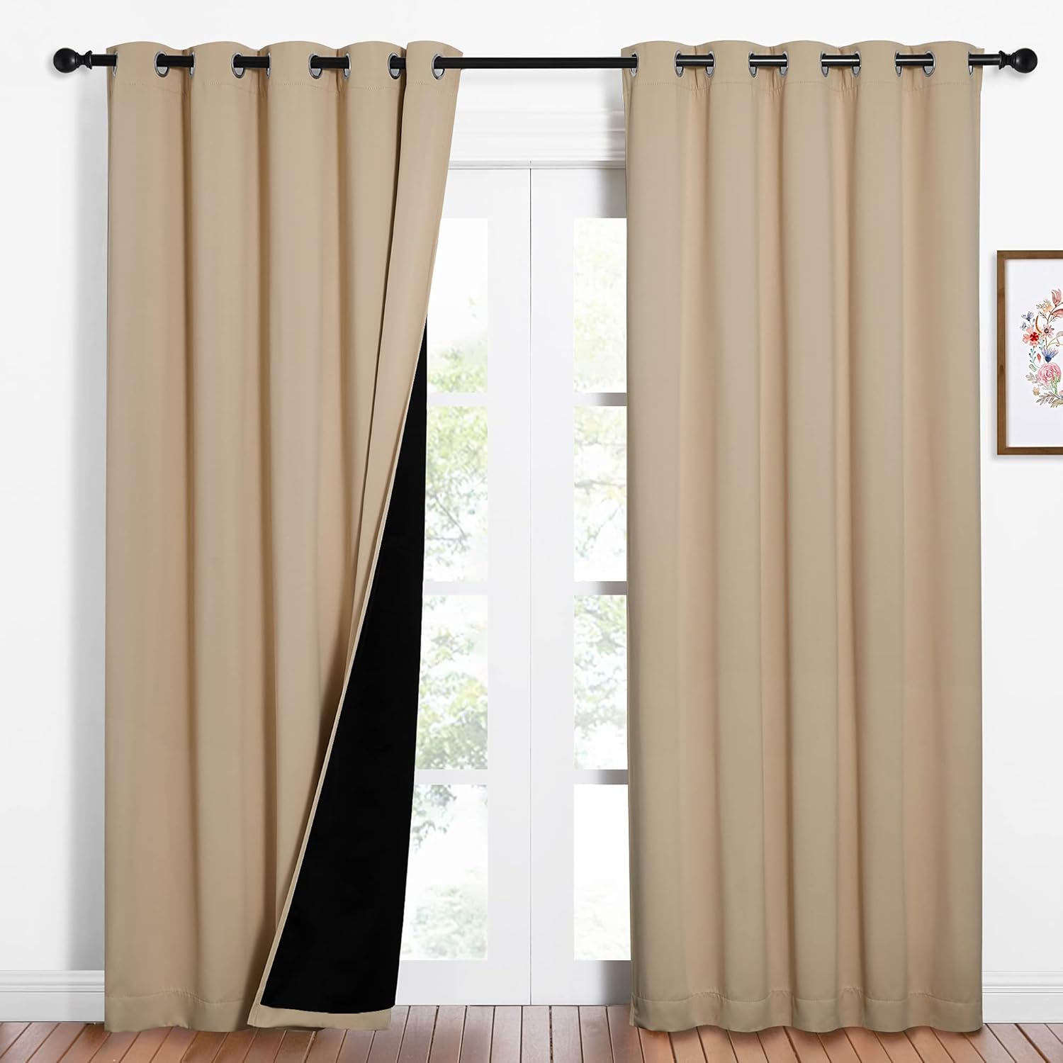 NICETOWN Living Room Blackout Draperies for Privacy and Noise