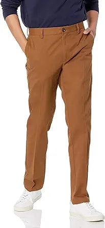 Slim-Fit Wrinkle-Resistant Chino Pants for Men - Classic Style