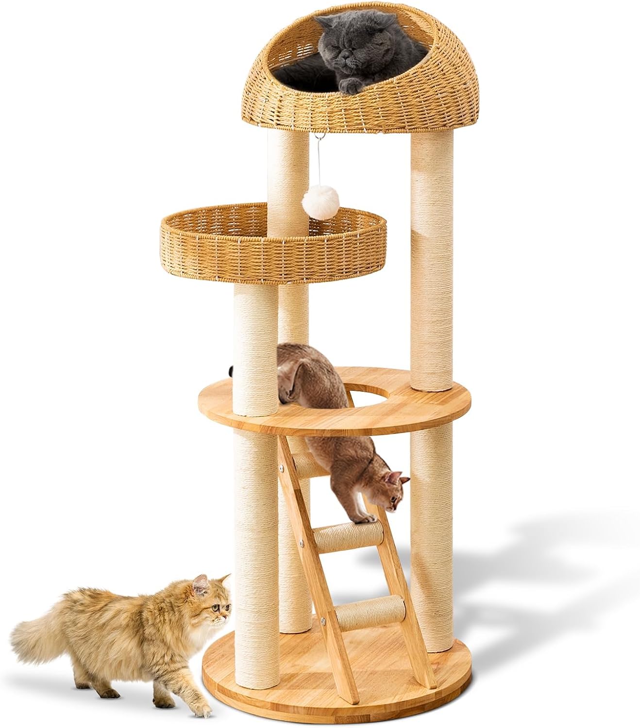 Big Modern Design Cat Tree Tower for Large Cats with Scratching Posts